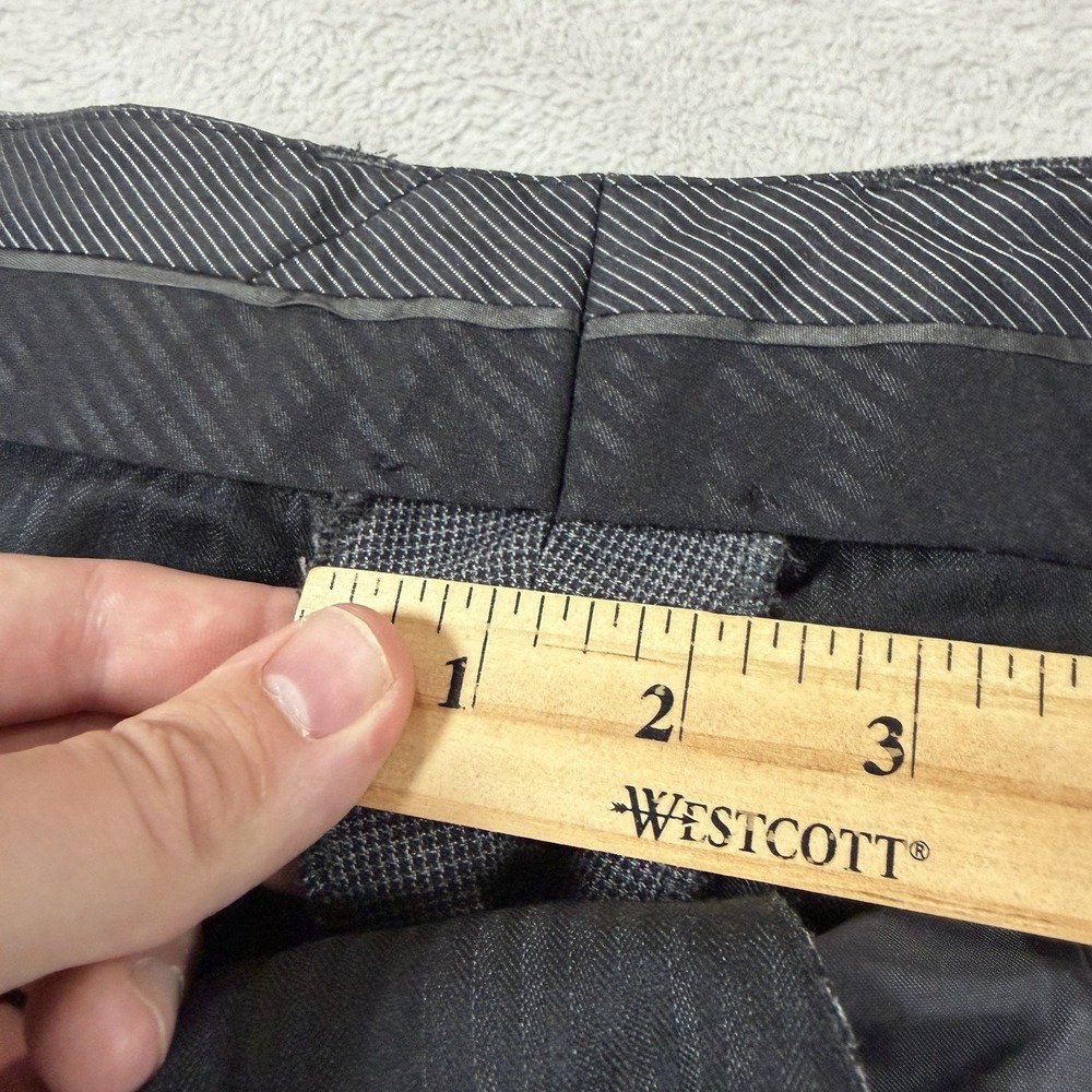 Banana Republic Non-Iron Tailored Fit Dress Pants Men's 36x34 Gray Flat Front - Picture 9 of 13